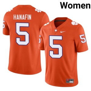 Orange College Football Womens Clemson National Championship Ronan Hanafin Official #5 Jersey 515090-835