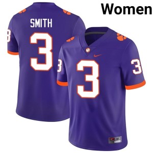 Purple 2026 Clemson University #3 Womens College Football Tristan Smith Jersey 641456-723