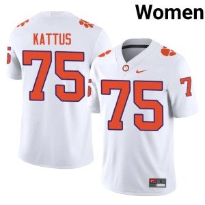 White College Football #75 CU Tucker Kattus Stitched Womens Jersey 293590-678
