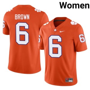 Orange College Football Tyler Brown Women's High School Clemson University #6 Jersey 180580-152