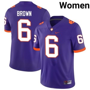 Purple CFP Champs Women Tyler Brown College Football Official #6 Jersey 728582-249