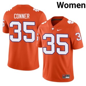 Orange Limited Tyler Conner Clemson #35 College Football Women's Jersey 952504-732
