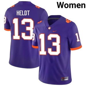 Purple CU #13 Womens College Football NCAA Will Heldt Jerseys 747240-561