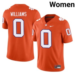 Orange Clemson Tigers Antonio Williams University #0 College Football Women Jerseys 342424-660