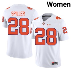 White Replica Womens College Football Tiger Town C.J. Spiller #28 Jerseys 968967-882