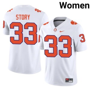 White College Football Caden Story 2026-27 Womens CLEM #33 Jersey 596905-219