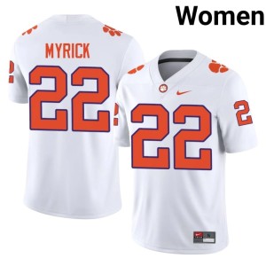 White Women's College Football Corey Myrick #22 Clemson National Championship 2026-27 Jerseys 310960-911