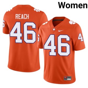 Orange Jackson Reach Womens Replica College Football Clemson Tigers #46 Jersey 457134-283