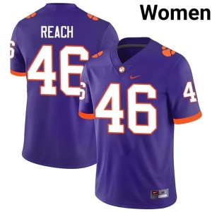 Purple NCAA Tigers Jackson Reach Womens College Football #46 Jersey 827544-708