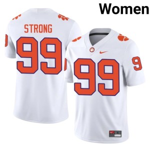 White 2026-27 #99 Womens Tigers Markus Strong College Football Jerseys 810458-210