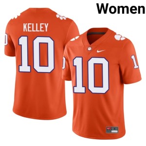 Orange Misun Kelley Clemson University Tigers #10 Women Official College Football Jersey 952077-622