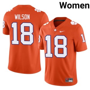 Orange Tayveon Wilson Clemson Tigers Women's 2026-27 College Football #18 Jerseys 970105-625