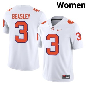 White Game Vic Beasley College Football Clemson Tigers #3 Women's Jersey 901156-830