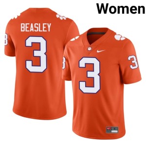 Orange Vic Beasley Embroidery Womens CLEM College Football #3 Jersey 456139-290