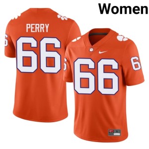 Orange William Perry Clemson University College Football #66 Womens University Jersey 697478-813