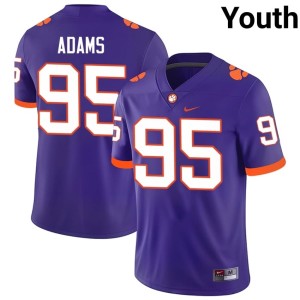 Purple Amare Adams Youth Clemson University College Football #95 Alumni Jerseys 525354-281