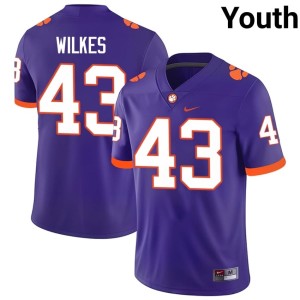 Purple #43 CFP Champs University College Football Billy Wilkes Youth Jersey 200002-270