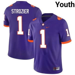 Purple #1 Youth Branden Strozier 2026 College Football Clemson University Jersey 150815-533