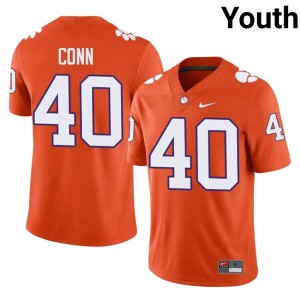 Orange CLEM College Football #40 Brodey Conn Replica Youth Jersey 747401-824