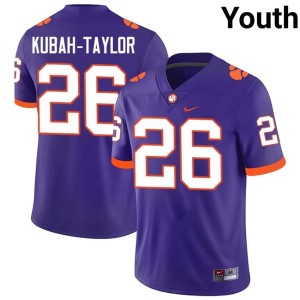Purple College Football #26 Tigers Youth 2026 C.J. Kubah-Taylor Jerseys 895990-935
