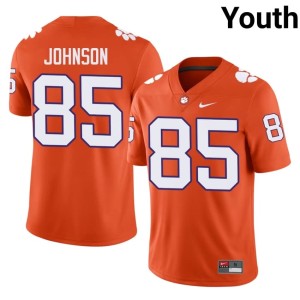 Orange #85 Charlie Johnson College Football Youth Clemson University NCAA Jersey 302407-854