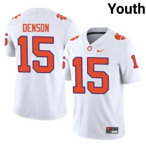 White College Football #15 Chris Denson Embroidery Tigers Youth Jersey 961447-557