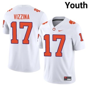 White CLEM #17 Christopher Vizzina College Football Alumni Youth Jersey 176126-754