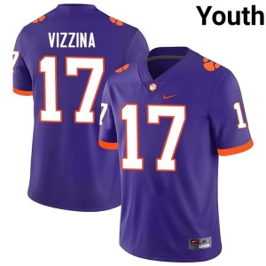 Purple NCAA CU Youth #17 Christopher Vizzina College Football Jersey 457838-759
