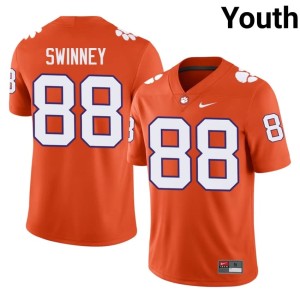 Orange Youth Clemson University Tigers Clay Swinney High School #88 College Football Jersey 135445-615