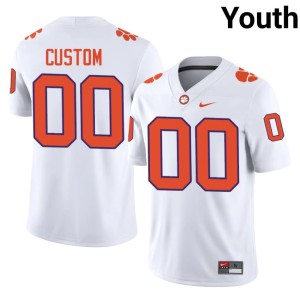 White Custom College Football Youth #00 Tigers University Jerseys 630243-851