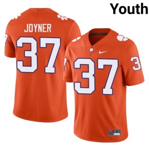 Orange Youth #37 College Football Stitched Davion Joyner Clemson University Tigers Jerseys 391550-332