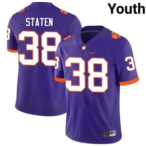 Purple 2026-27 College Football Dominic Staten Youth #38 CFP Champs Jerseys 485907-316