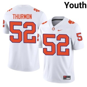 White Youth #52 NCAA CFP Champs College Football Elyjah Thurmon Jerseys 315391-457