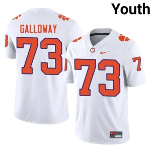 White Youth College Football Hayes Galloway #73 NCAA Clemson National Championship Jerseys 199578-905