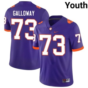 Purple Hayes Galloway High School Youth Tiger Town College Football #73 Jerseys 615445-898