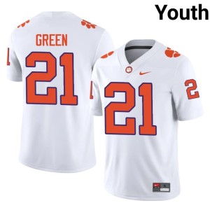 White Jarvis Green Clemson Tigers College Football Youth #21 2026-27 Jerseys 933562-583
