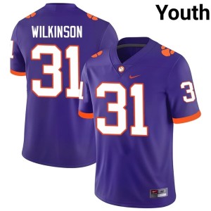 Purple College Football #31 Youth Joe Wilkinson Tiger Town 2026 Jerseys 311084-194