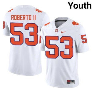White Joseph Roberto II Limited Clemson National Championship #53 College Football Youth Jerseys 826326-294