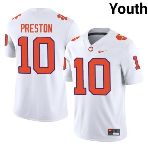 White College Football CLEM Juju Preston #10 Youth High School Jerseys 345740-907