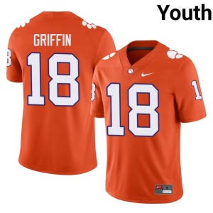 Orange College Football Clemson National Championship Kylon Griffin #18 Youth Game Jerseys 121763-574