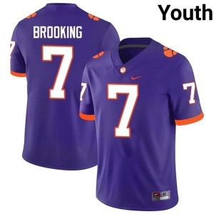 Purple Clemson National Championship Game Youth Logan Brooking College Football #7 Jersey 962525-461