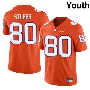 Orange #80 Clemson Stitched Luke Stubbs College Football Youth Jersey 662660-607