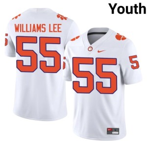 White 2026 #55 CLEM College Football Youth Makhi Williams Lee Jerseys 909652-595