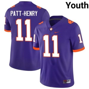 Purple Tiger Town Olsen Patt-Henry College Football #11 Embroidery Youth Jersey 876092-120