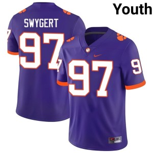 Purple Clemson Tigers Youth #97 Limited Patrick Swygert College Football Jerseys 435755-897