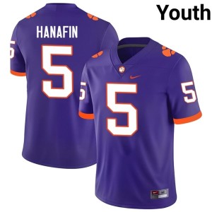 Purple Clemson National Championship NCAA Youth College Football #5 Ronan Hanafin Jerseys 194386-231