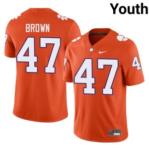 Orange #47 Youth College Football CLEM Stitched Sammy Brown Jersey 606444-535