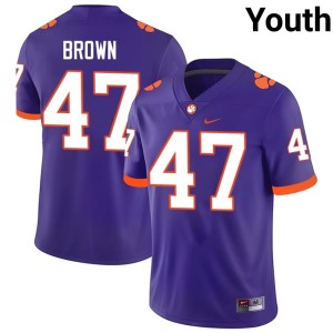 Purple Sammy Brown Youth #47 CFP Champs College Football Replica Jersey 607498-386