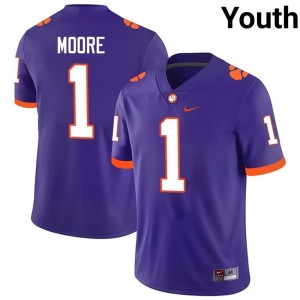 Purple T.J. Moore #1 Youth College Football Alumni Clemson Jersey 597287-923