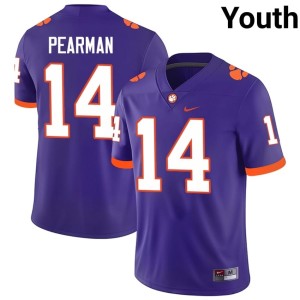 Purple Trent Pearman #14 College Football Youth Limited Clemson University Jersey 659138-274
